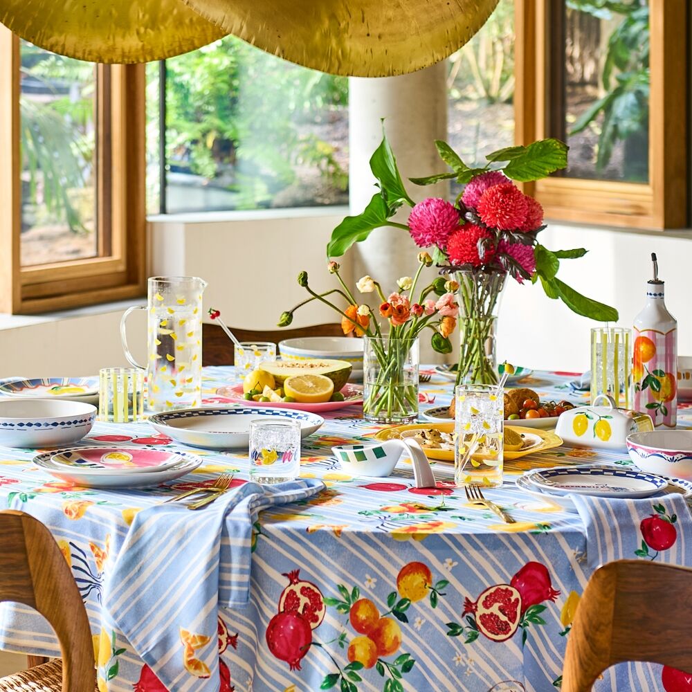 Porto 20cm Summer Porcelain Positano Round Kitchen Dinnerware Side Plate — image 2