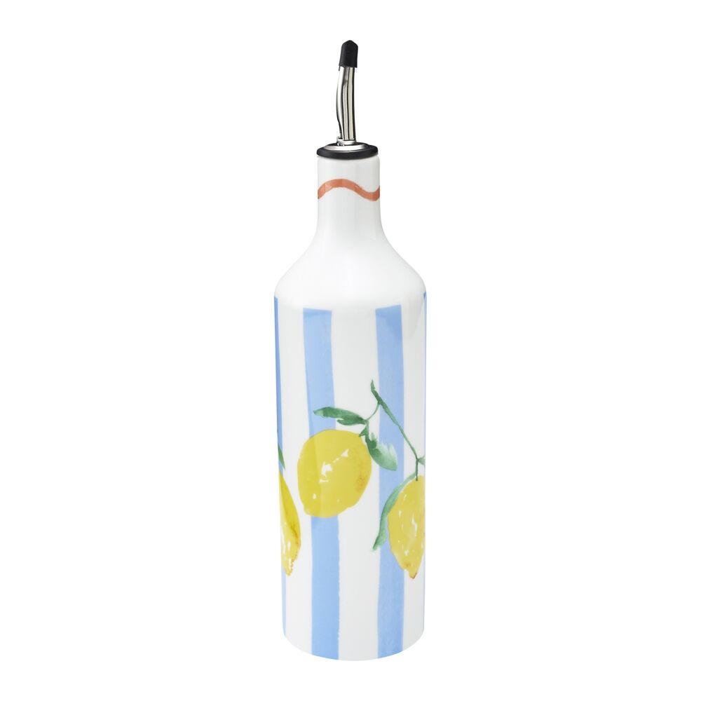 Porto 700ml Multi-Coloured Limone Stoneware Kitchen Oil Storage Bottle