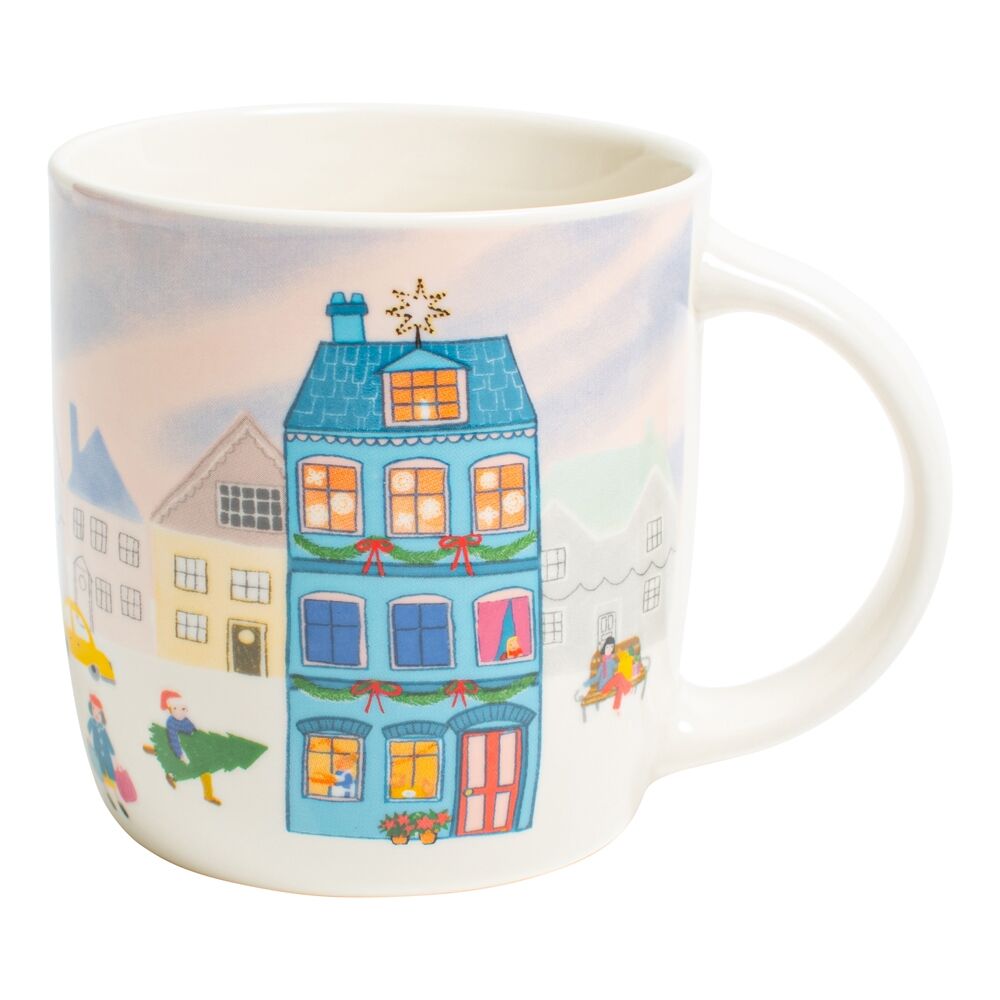 Porto 330ml Village Night Before Christmas New Bone China Drinking Mug