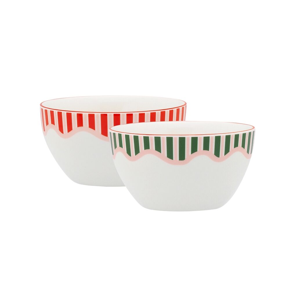 Porto Porcelain Night Before Dip Bowls 11cm Multi-Coloured (2 Pieces)