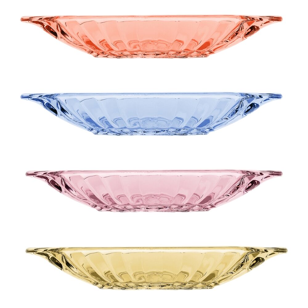 Porto 4pc Porto Soda Lime Glass Banana Split Dishes 150ml Citron, Ruby, Sky, Rose (2 Pack) — image 2