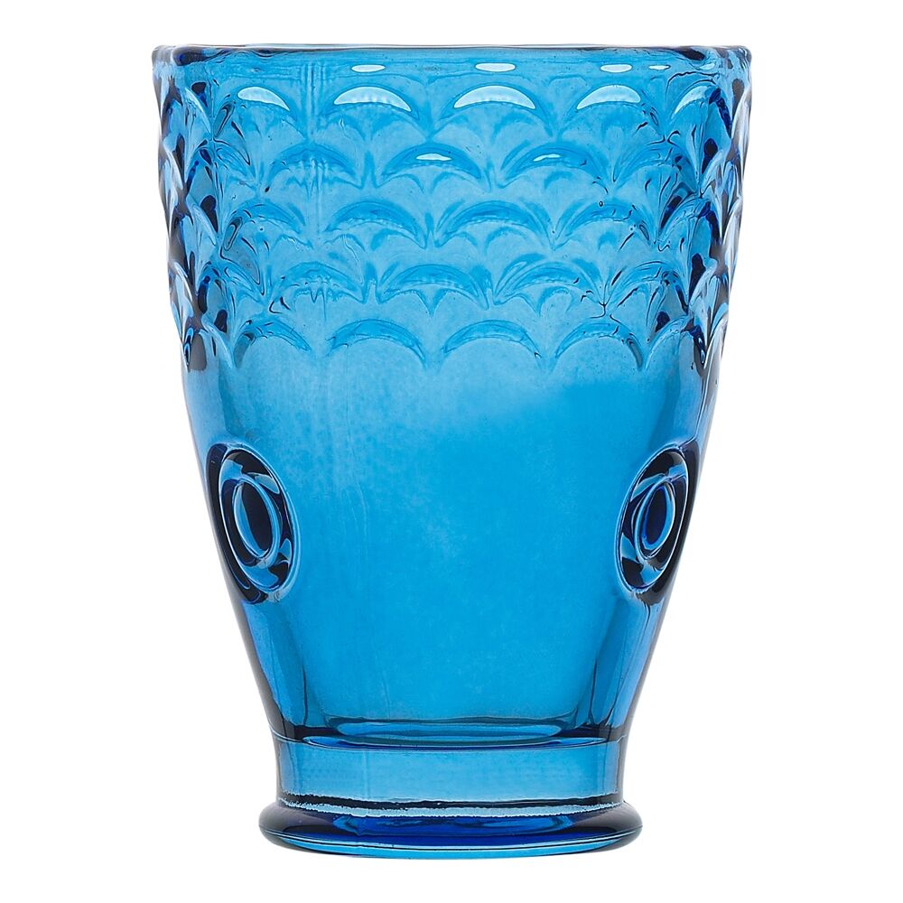 Porto Mare Fish-Shaped Soda Lime Glass Tumblers Cups 210ml Blue (4 Pieces) — image 2