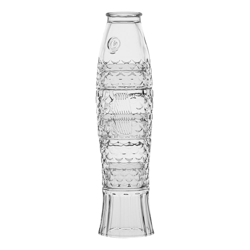Porto Mare Fish-Shaped Soda Lime Glass Tumblers Cups 210ml Clear (4 Pieces)