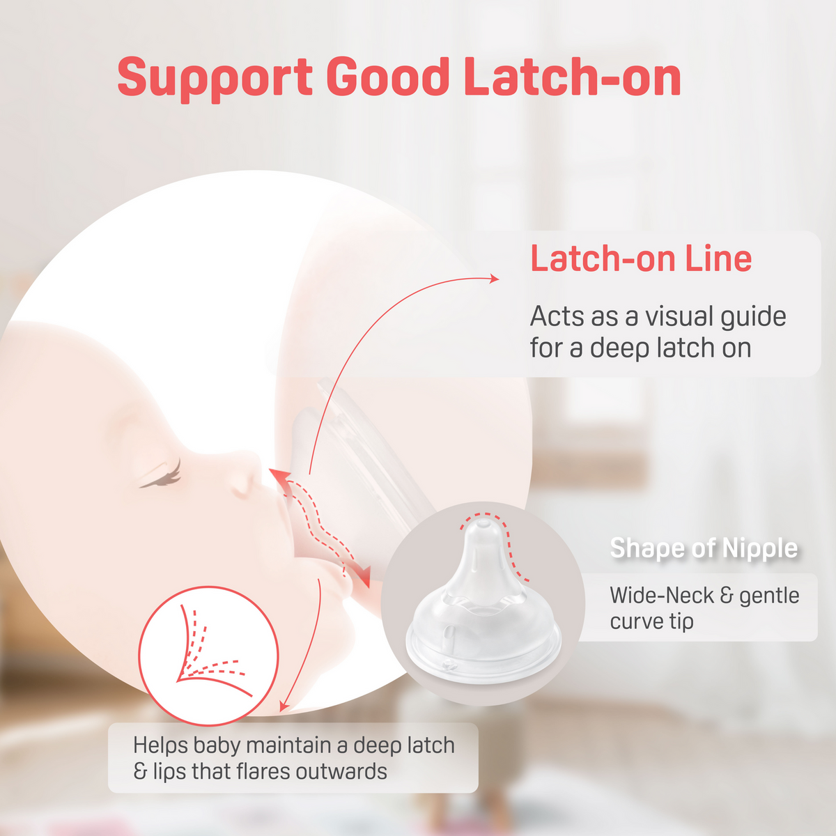 Pigeon 2pc Pigeon Softouch BPP Baby Bottle Teat M Anti-Colic Peristaltic Plus 3m+ (2 Pack) — image 10