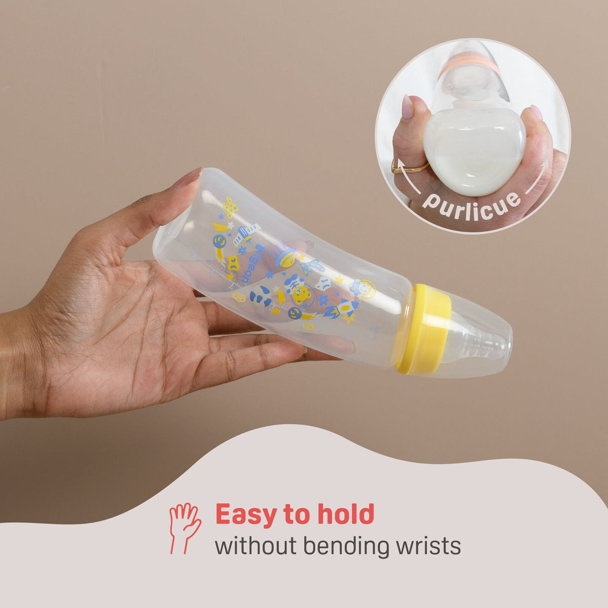 Pigeon Flexible Curve Baby Bottle PP Beach 250ml Anti-Colic Silicone 4m+ (2 Pack) — image 9