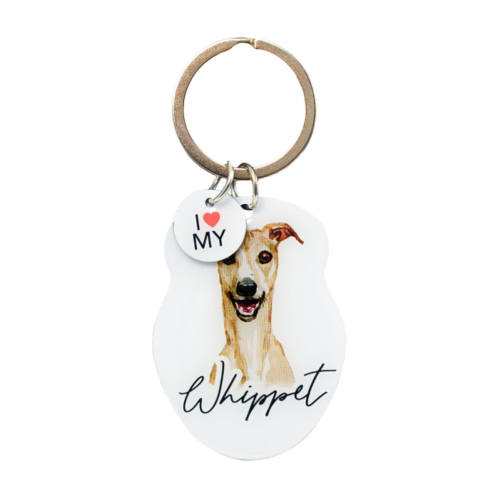 Splosh Pet Whippet Keyring Animal Keychain Hanging Bag Charm Accessory 4x8.5cm — image 2