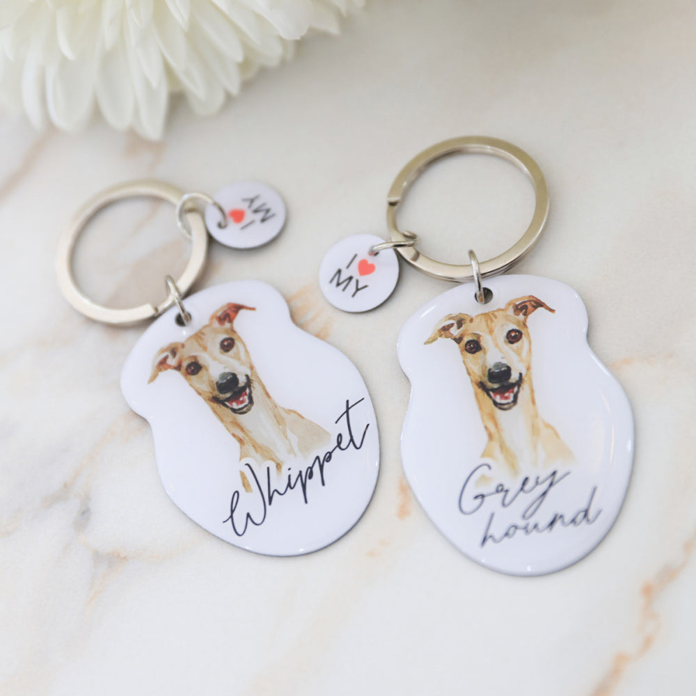 Splosh Pet Whippet Keyring Animal Keychain Hanging Bag Charm Accessory 4x8.5cm — image 4