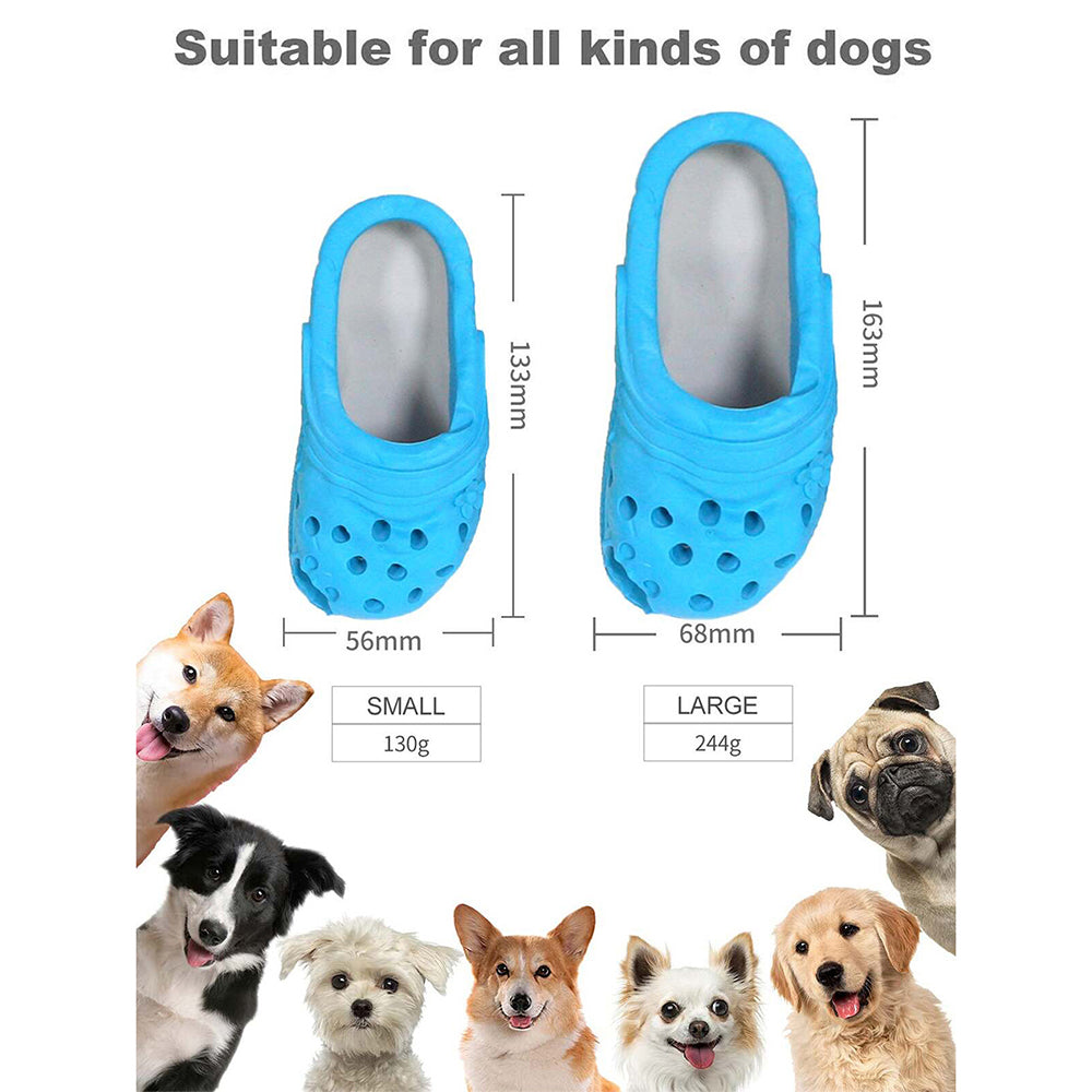 Petopia Ultra Tough Rubber Cozy Slipper Dog Toy Treat Dental Assorted — 16cm Large