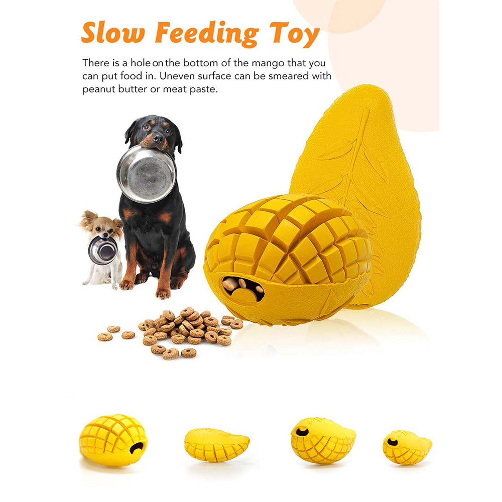 Petopia Ultra Tough 11cm Rubber Mango Magic Dog Toy Chew Treat Small Yellow (2 Pack) — image 7