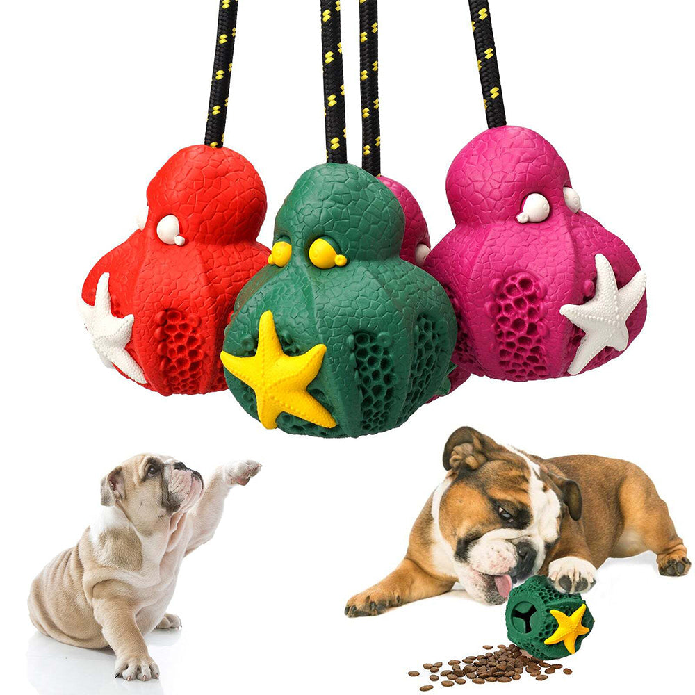 Petopia Ultra Tough Rubber Reef Octopus Dog Toy Treat Dental Medium Assorted — image 2