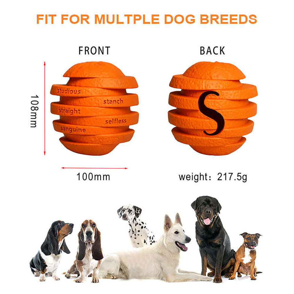 Petopia Ultra Tough Rubber Zesty Orange Dog Toy Chew Treat/Reward Dental Small