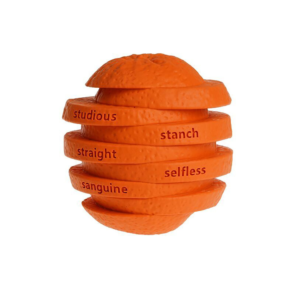 Petopia Ultra Tough Rubber Zesty Orange Dog Toy - Small (2 Pack)
