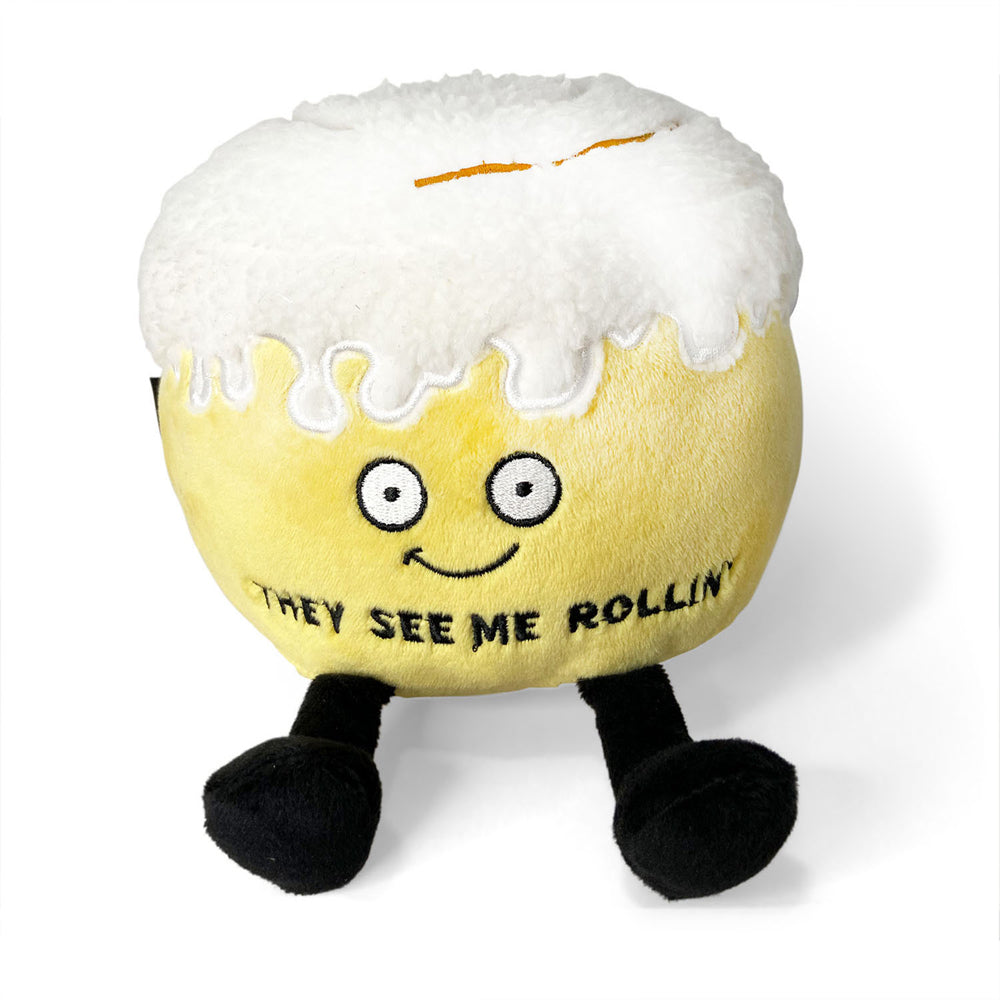 Punchkins They See Me Rollin Cinnamon Roll Plush Stuffed Soft Cuddle Toy 18cm