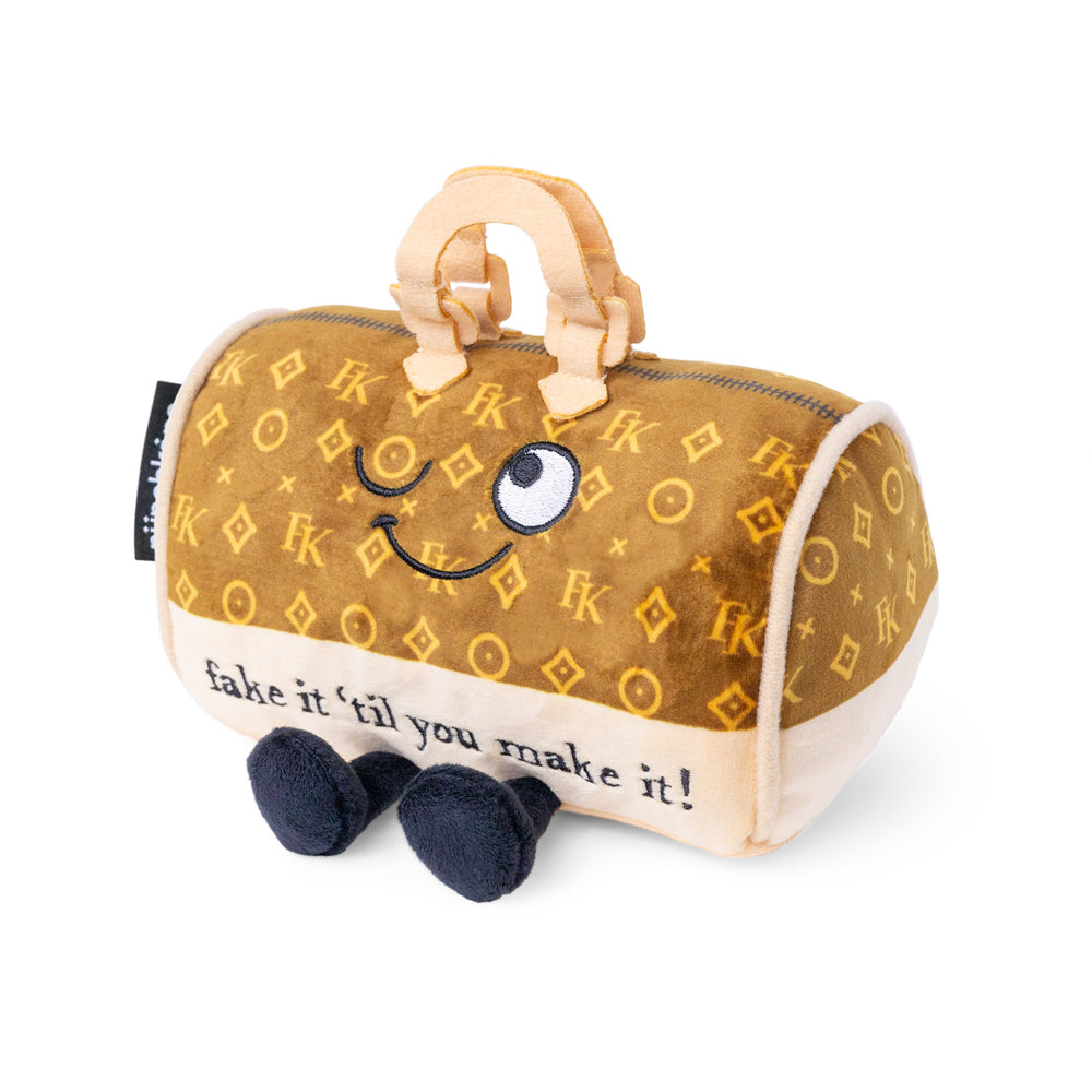 Punchkins Fake It Til You Make It Handbag Plush Stuffed Soft Cuddle Toy 17cm