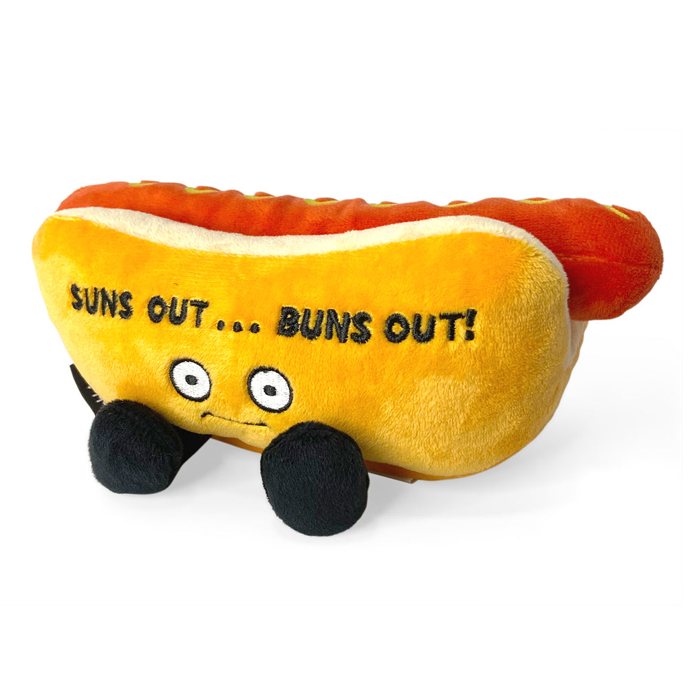 Punchkins Suns Out Buns Out Hotdog Family Soft Plush Stuffed Cuddle Toy 20cm