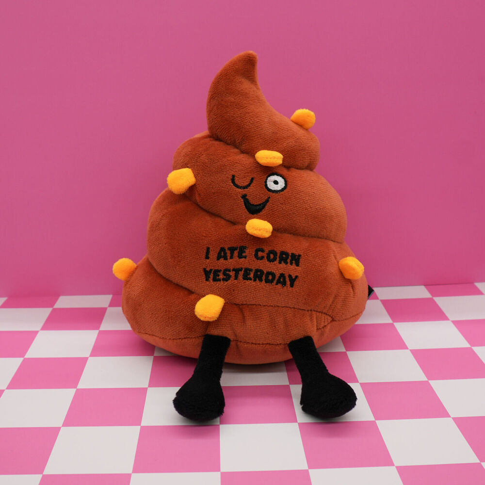Punchkins Poop I Ate Corn Funny Emoji Plush Toy Office Desk Decor 20cm Brown 8y+ — image 2