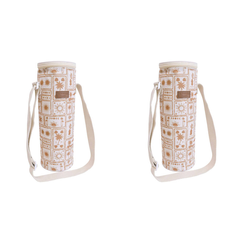 LVD 12x33cm Postcard Polyester Wine/Beverage Cooler Insulated Travel Bag (2 Pack)