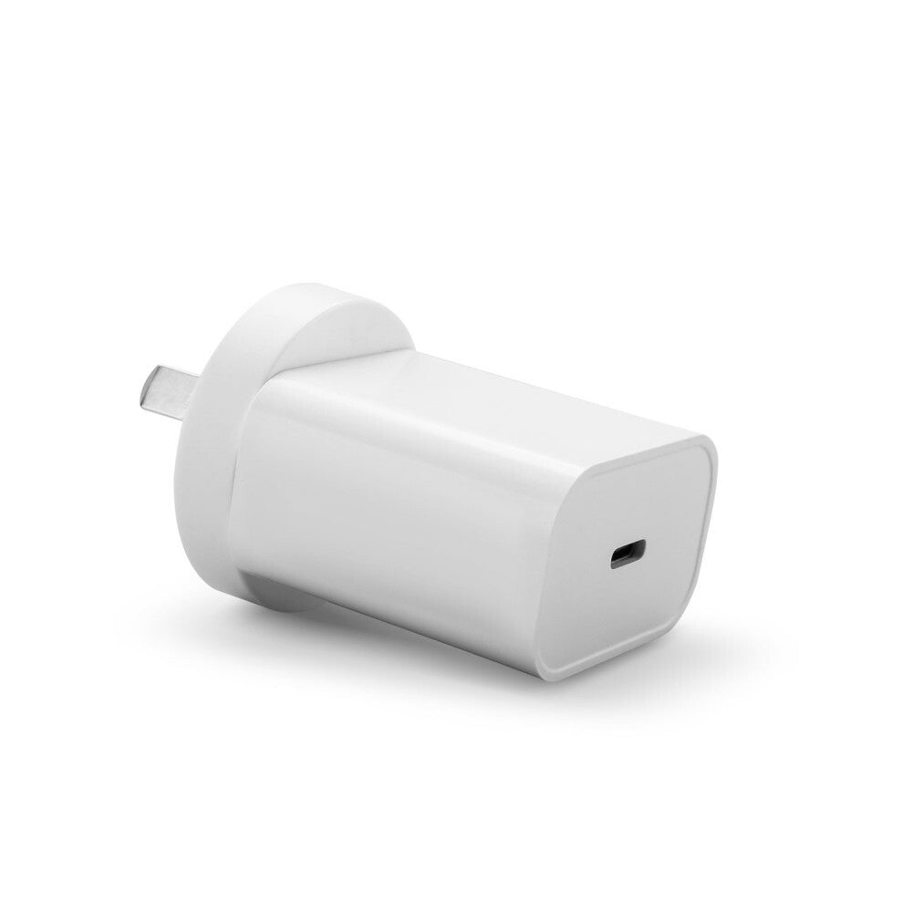 Chargecore USB-C 20W PD Port Fast Wall Charger AU/NZ Travel Plug Socket White