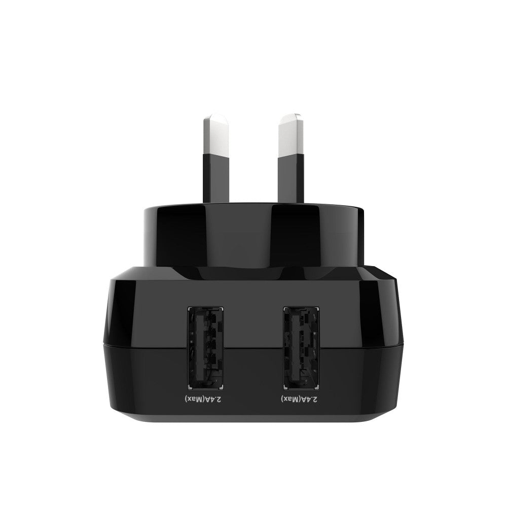 Laser Dual USB Wall Charger With 3 In 1 Micro/8 Pin/USB-C Phone Charging Cable — image 2
