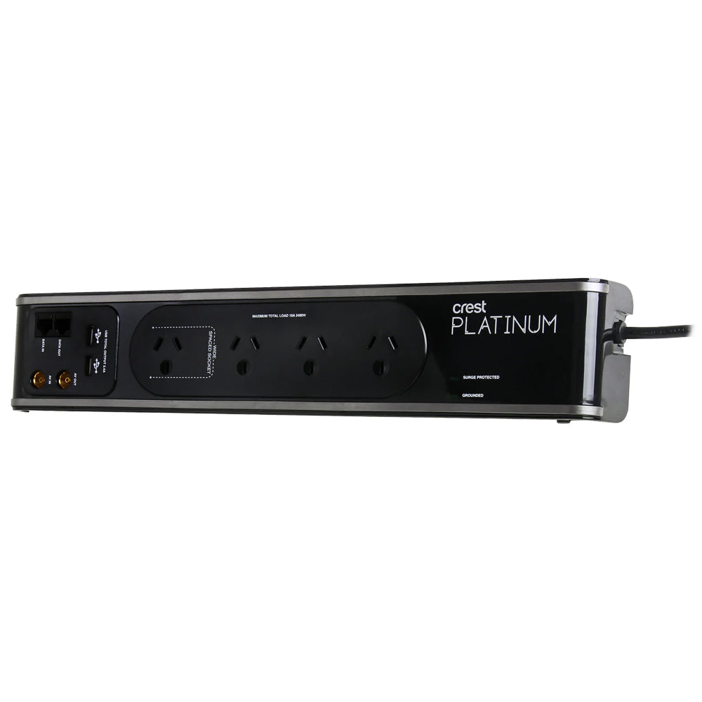 Crest Platinum 4-Socket/2-USB Surge Coax & Data Power Board Equipment Protector — image 2
