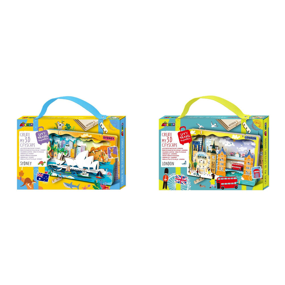 Avenir Create My 3D Cityscape Wooden Puzzles London and Sydney Set 6y+ (2 Pieces)