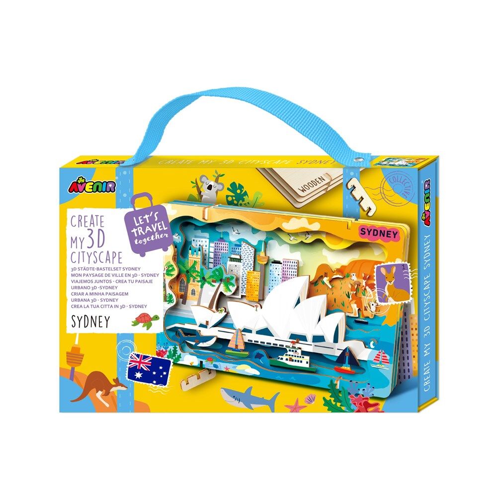 Avenir Create My 3D Cityscape Wooden Puzzle Construction Toy Sydney Kids 6y+