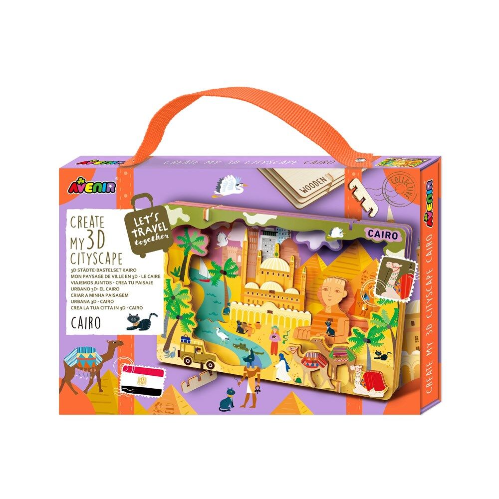 Avenir Create My 3D Cityscape Wooden Puzzle Construction Toy Cairo Kids 6y+