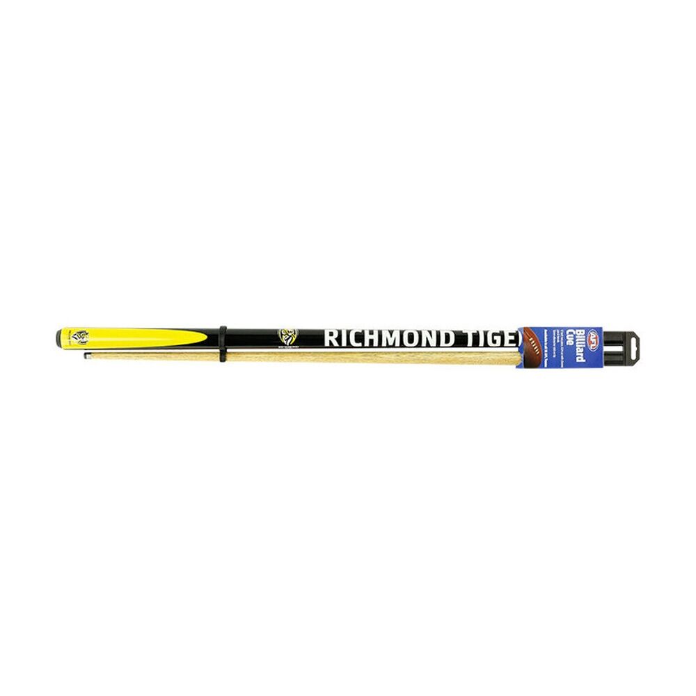 Afl 2-Piece Cue Richmond Tigers Ash Shaft 10mm Elkmaster Tip Pool/Billiards