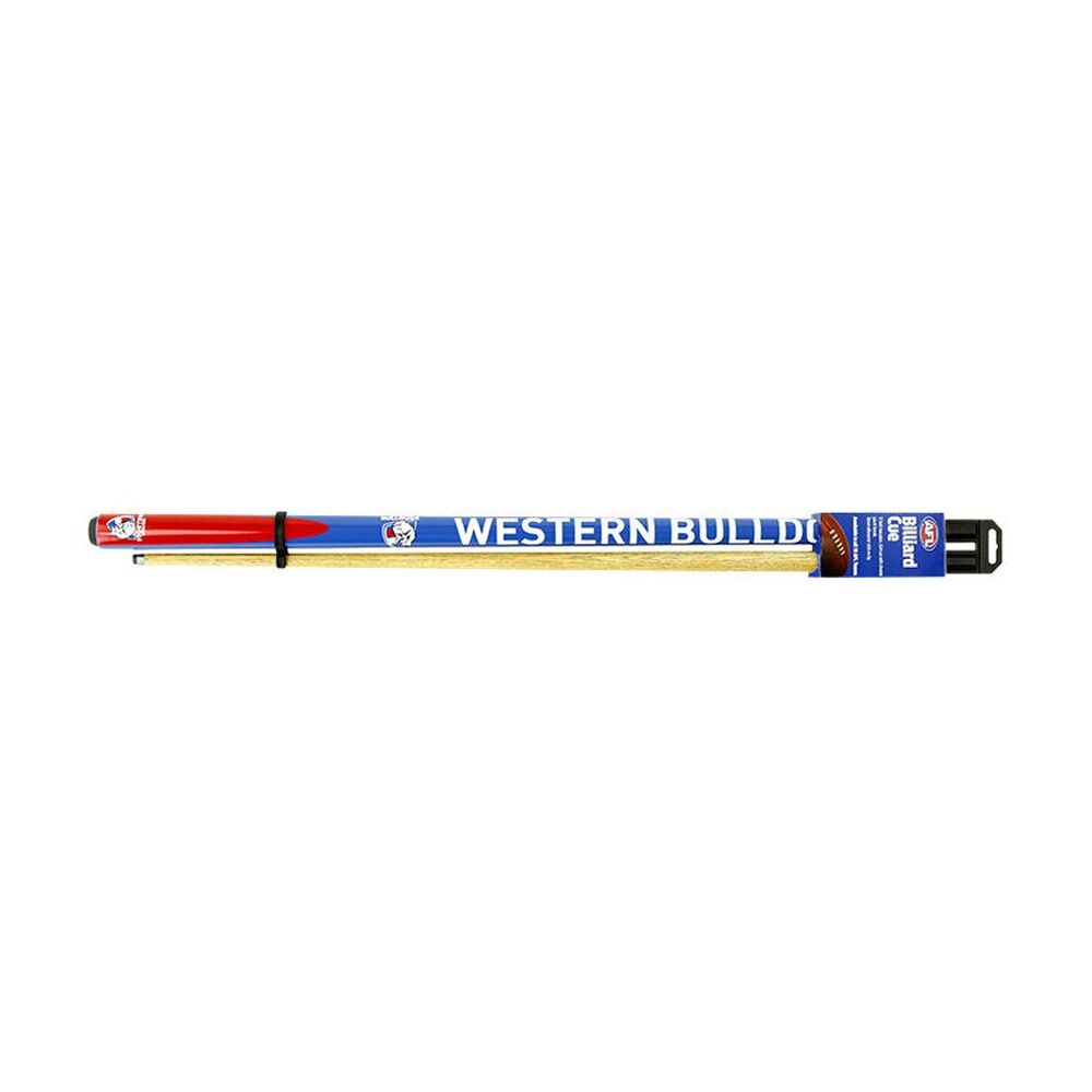 Afl 2-Piece Cue Western Bulldogs Ash Shaft 10mm Elkmaster Tip Pool/Billiards