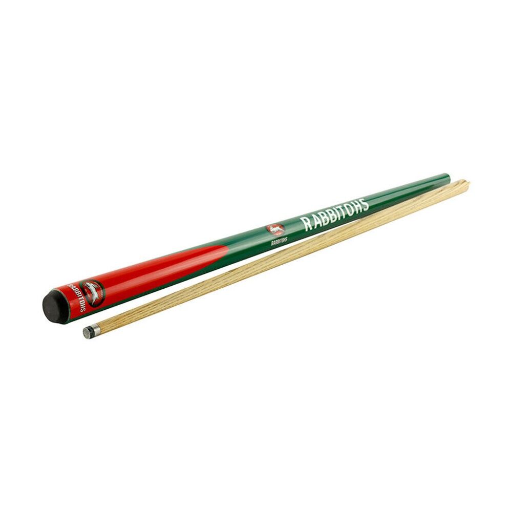 NRL 2-Piece Cue Rabbitohs 57 inch Ash Shaft 10mm Elkmaster Tip Pool/Billiards — image 2
