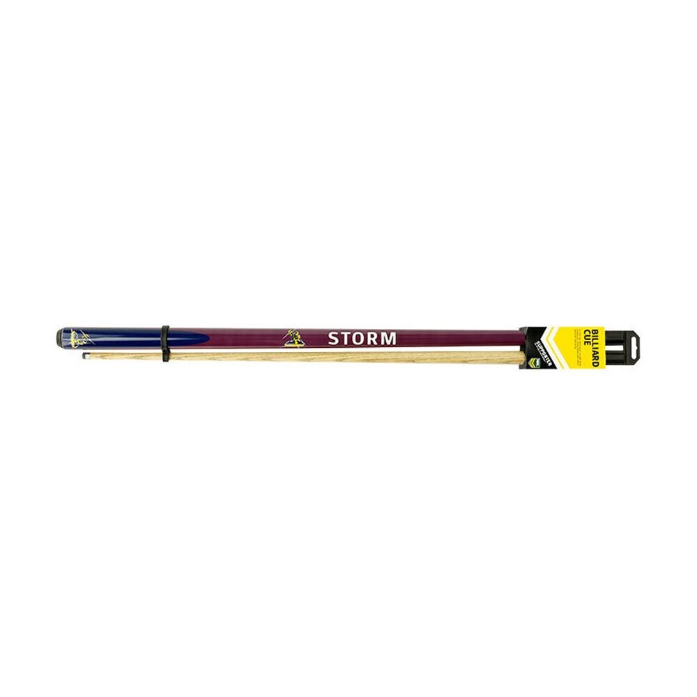 NRL 2-Piece Cue Storm 57 inch Ash Shaft 10mm Elkmaster Tip Pool/Billiards