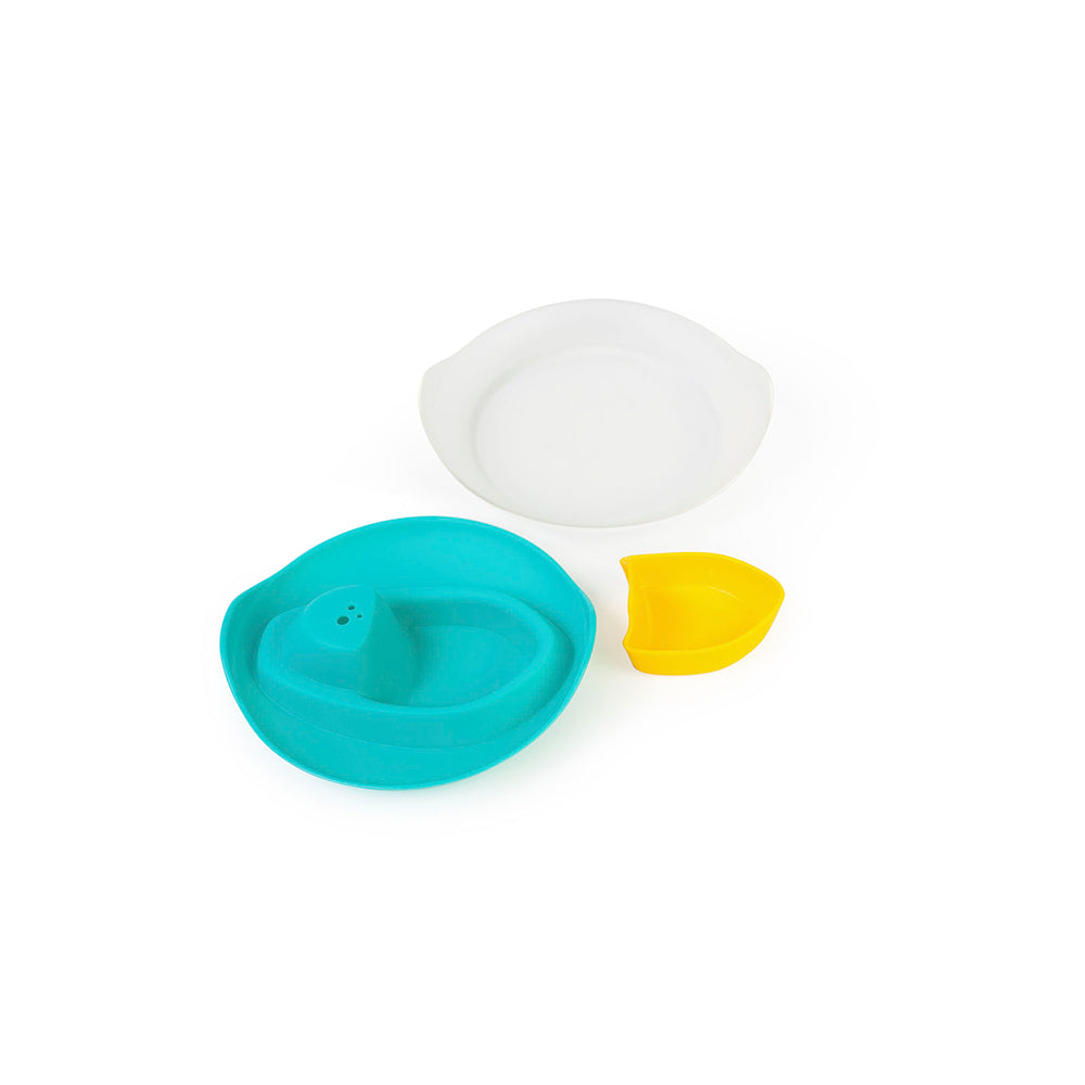 Quut Sloopi 16cm Bath Water Floating Toys Boat for 0m+ Kids/Baby Blue/Yellow — image 2