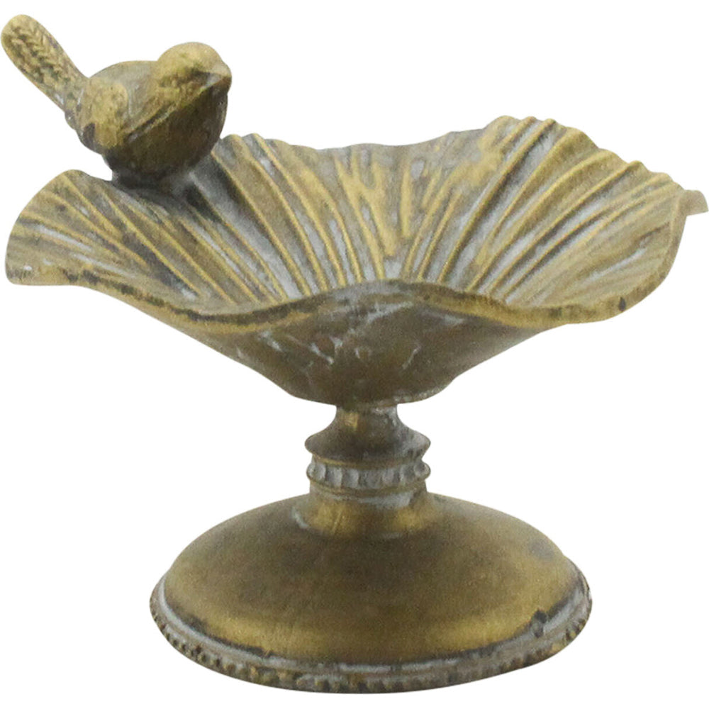 LVD Trinket Dish Bird Garden/Yard Outdoor/Indoor Home Decor 11.8 cm Ant/Gold