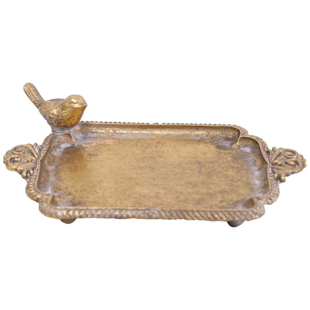 LVD Resin Trinket Tray Bird Tabletop Display Home/Lounge Decor 14.3cm Gold (2 Pack) — image 2