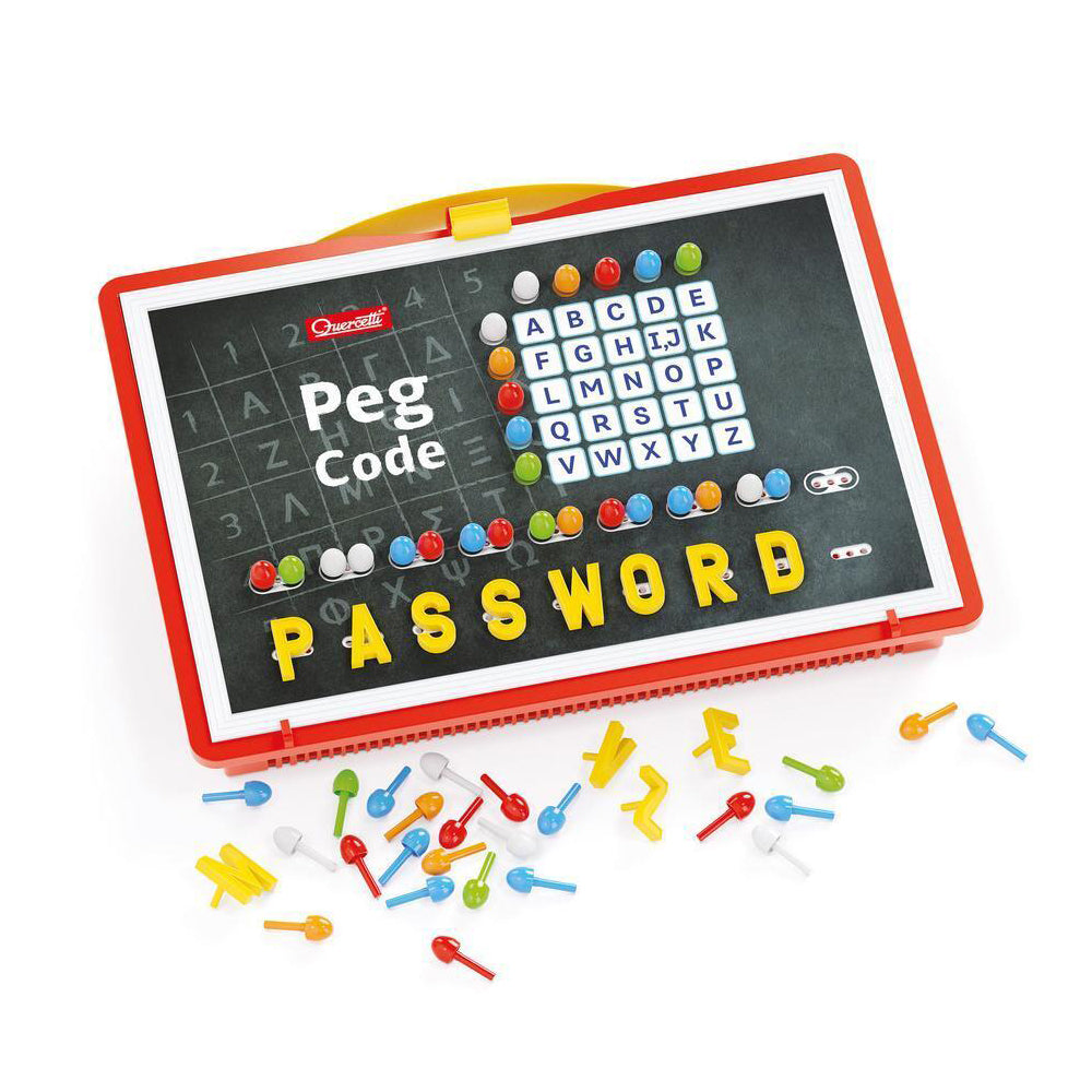 Quercetti Peg Code Kids/Children Educational Fun Game w/ Alphabets 5-7y (132 Pieces) — image 2