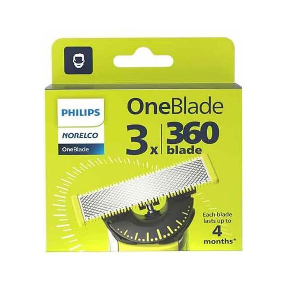 Philips QP430/50 OneBlade 360 Face Shaver Accessory Replacement Blade Pack (3 Pieces)