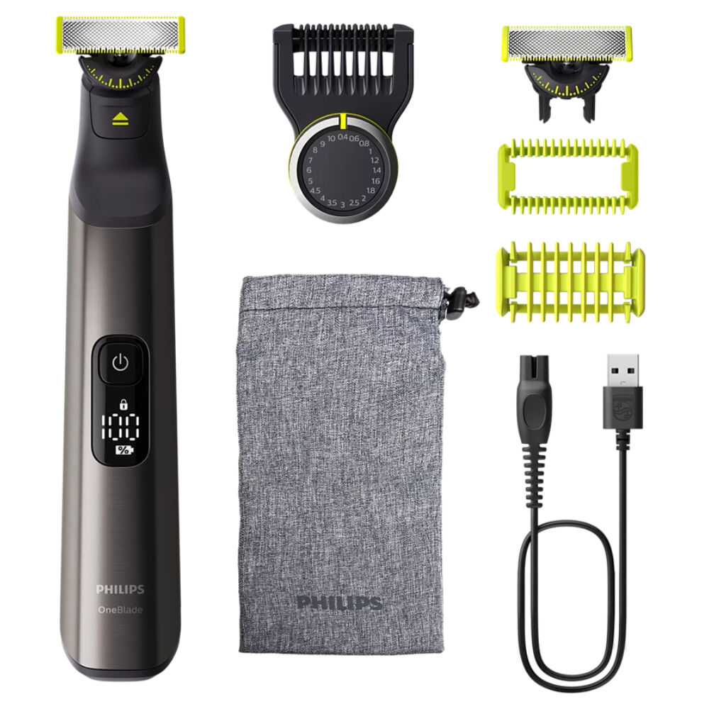 Philips Black OneBlade Pro Cordless Electric Face Body Shaver Wet & Dry