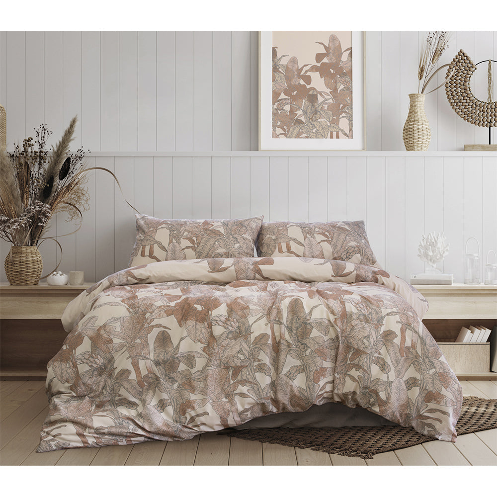 Ardor Boudior Bed Bayley Printed Pillowcase Quilt Cover Bedding Set Dusk — King
