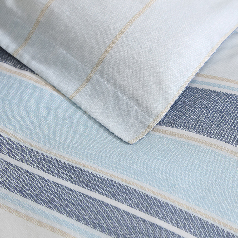 Tommy Bahama Super King Size Serenity Cotton Quilt Cover w/Pillowcase Set Blue