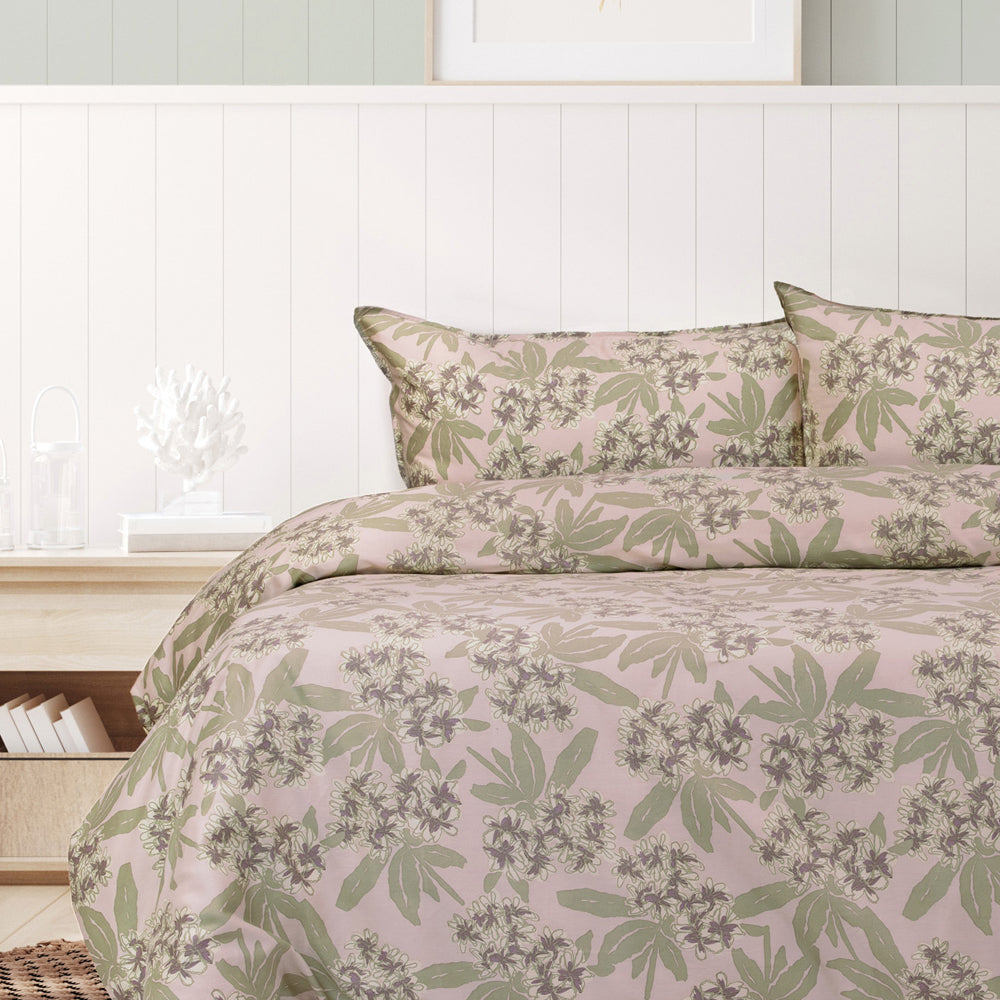 Ardor Boudoir Jasmine Cotton 250TC Quilt Cover Set Elderberry — image 2