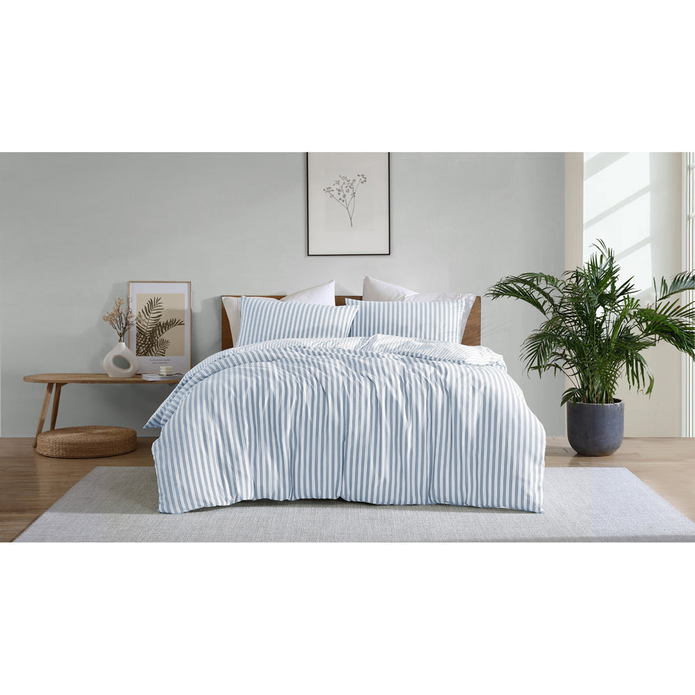 Ardor Boudoir Frankie Stripe Quilt Cover Set Blue