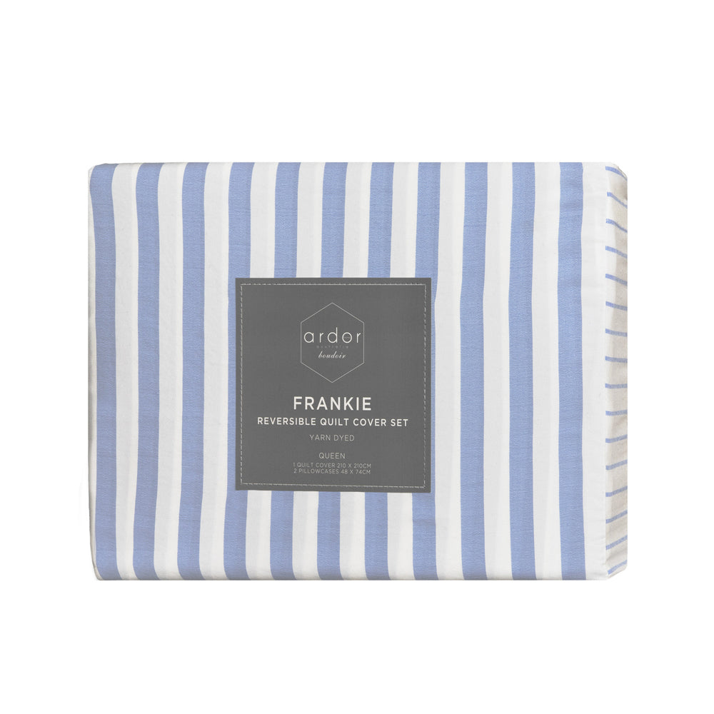 Ardor Boudoir Frankie Stripe Quilt Cover Set Blue — image 4