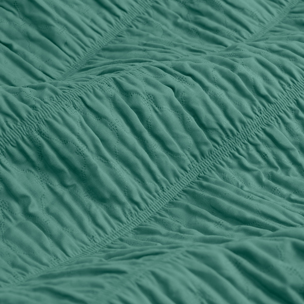 Ardor Boudoir Tuscan Ruched Polyester Quilt Set Teal — image 3