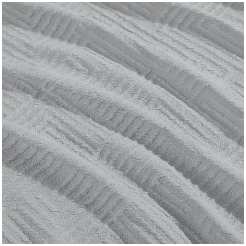 Ardor Soft Textured Henderson Quilt Duvet Cover Set Silver Grey — image 2