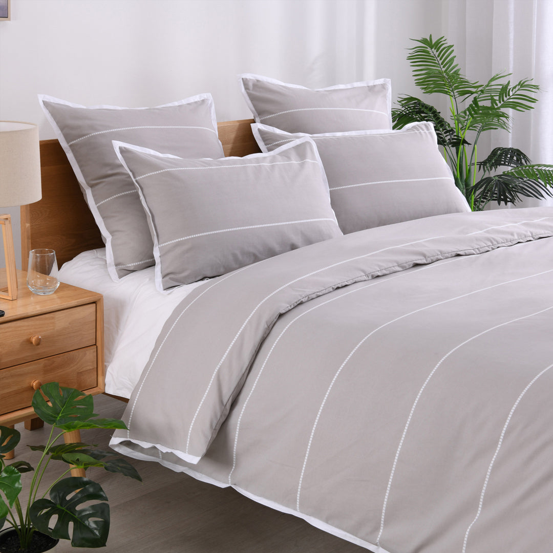 Jason Commercial King Single Bed Calista Printed Quilt Cover Set 160x210cm Hazel — image 3