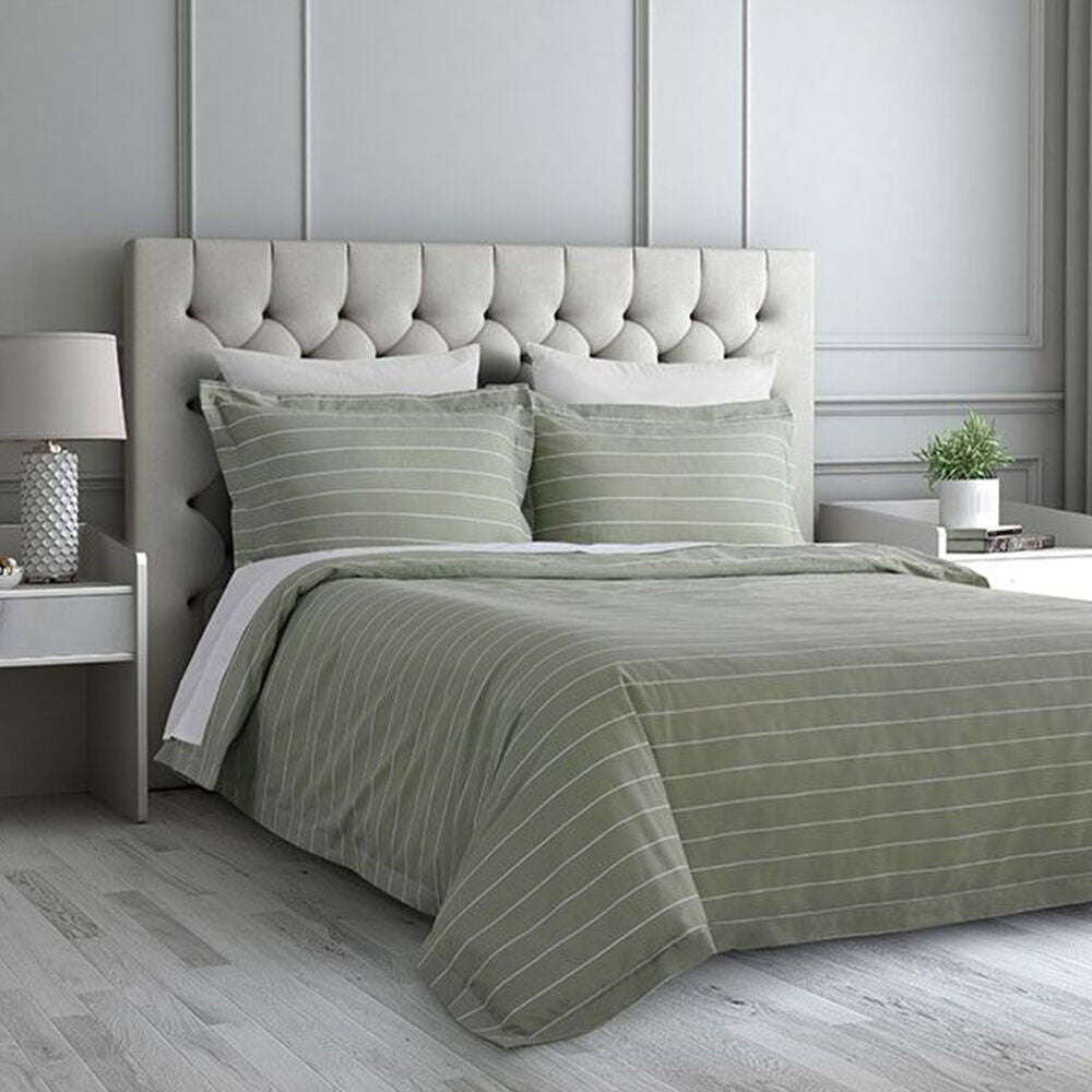 Jason Commercial Studio Stripe Quilt Cover Set Sage — image 2