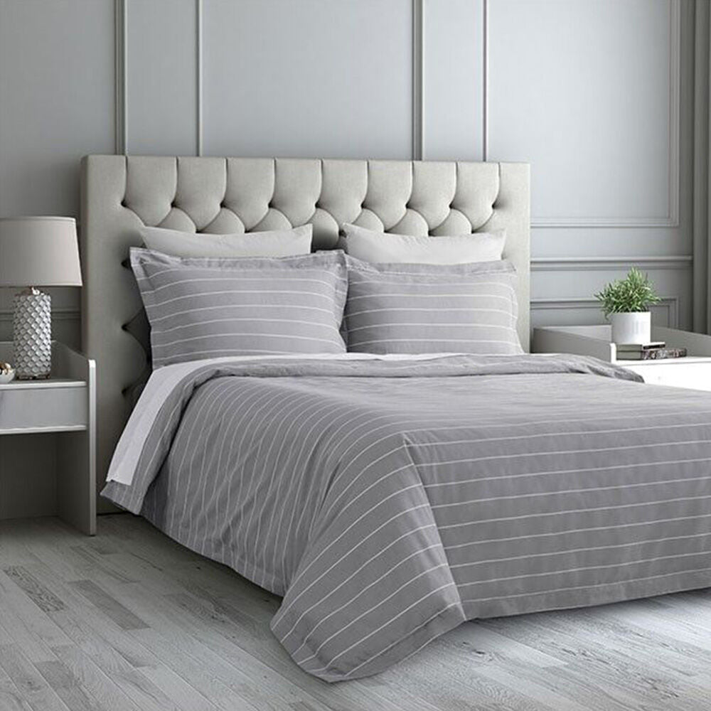 Jason Commercial Studio Stripe Quilt Cover Set Silver — image 2