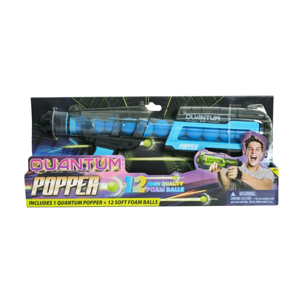 Pop Bro Quantum Popper w/ 12 Foam Balls Kids Green/Blue 3y+ Assorted (2 Pack) — image 4