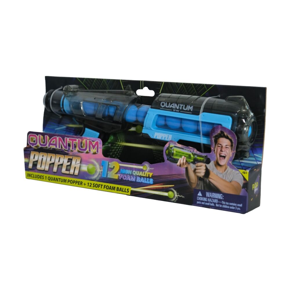 Pop Bro Quantum Popper w/ 12 Foam Balls Kids Green/Blue 3y+ Assorted (2 Pack) — image 5