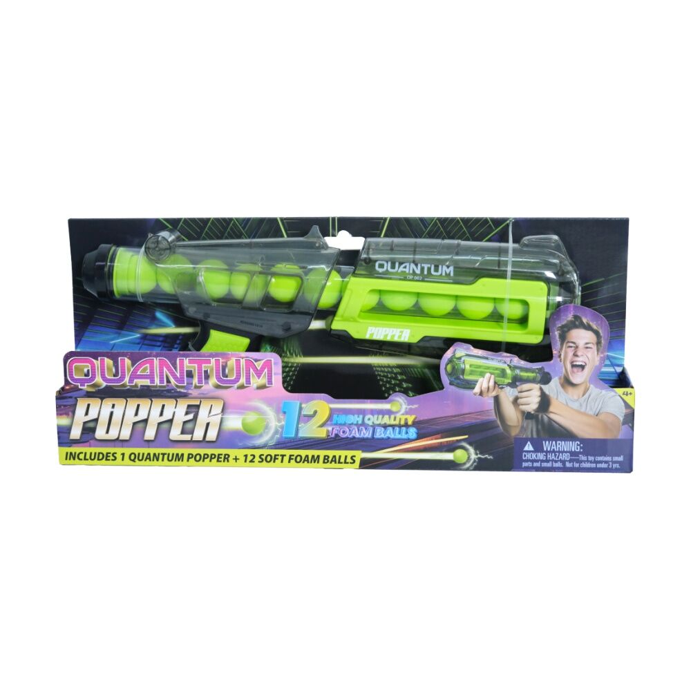 Pop Bro Quantum Popper w/ 12 Foam Balls Kids Green/Blue 3y+ Assorted (2 Pack) — image 7